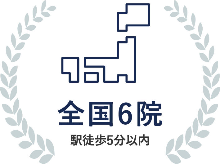 全国6院駅徒歩5分以内