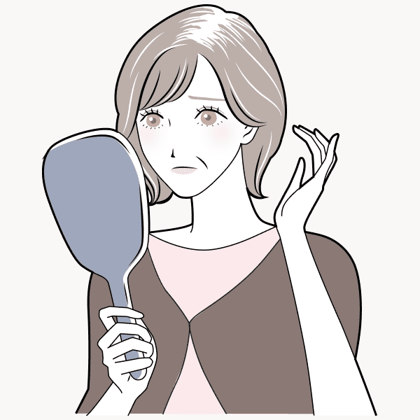 壮年性脱毛症に悩む女性