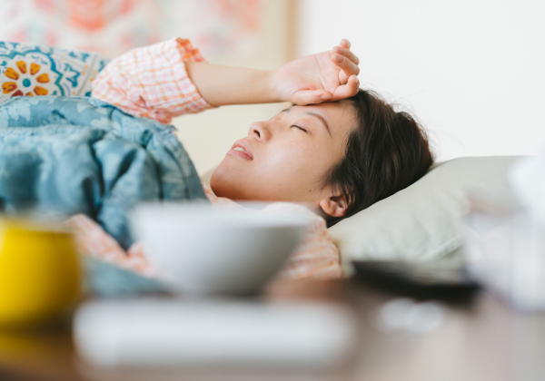 睡眠不足の女性